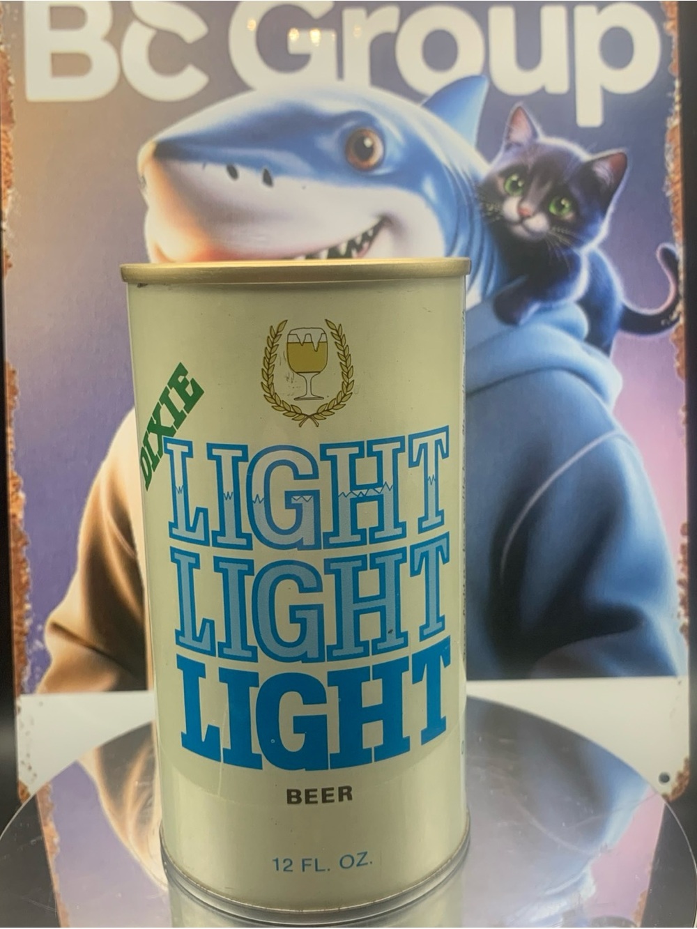 Vintage Beer Can Dixie Light Light Light Beer Pull Tab Empty Steel Can